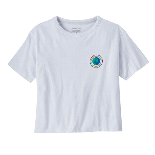 Camiseta blanca mujer Patagonia W’s Unity Fitz Easy Cut Responsibili-Tee frontal