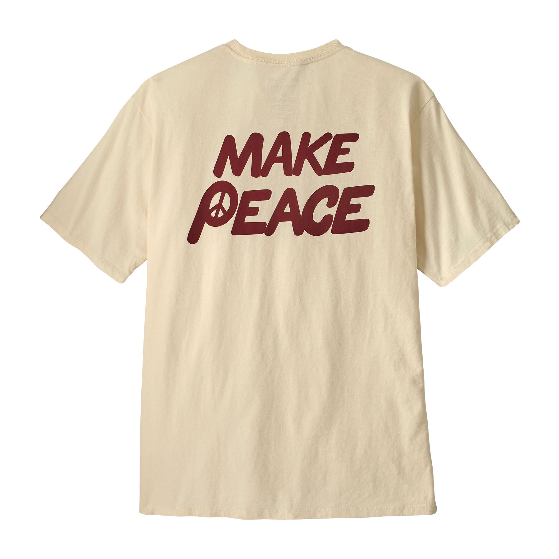 Camiseta hombre Patagonia M’s Balance Organic T-Shirt blanca Peace Seeds, algodón orgánico con gráfico de paz y armonía